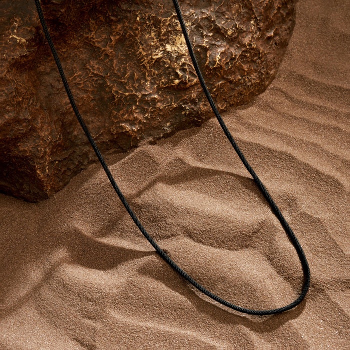 Elegant Simplicity Black Cord Necklace