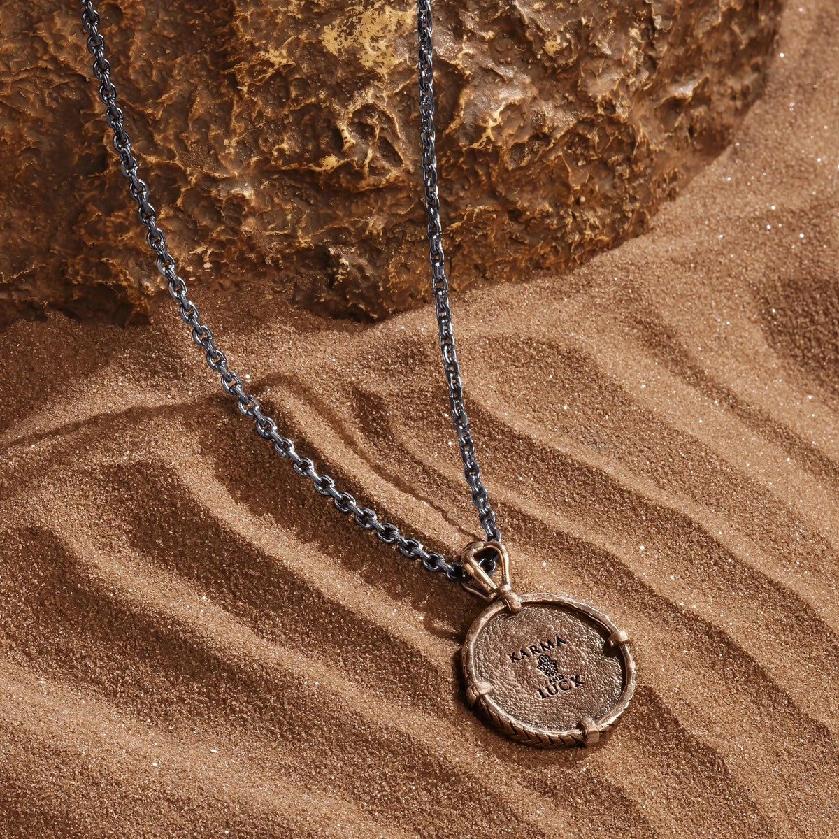Sacred Service - Onyx Augustus Caesar Coin Necklace