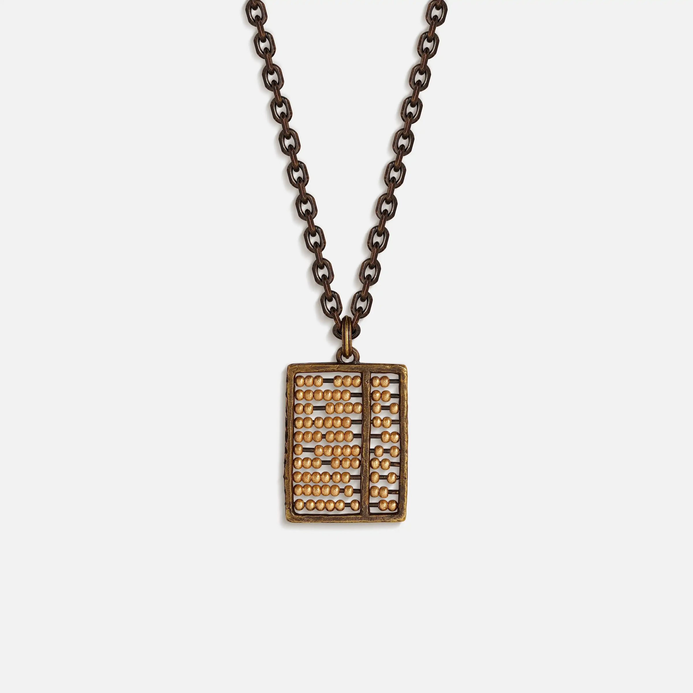 Harmonic Axis Abacus Pendant Chain Necklace