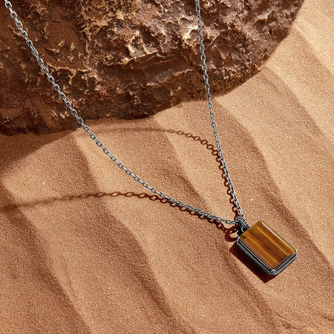 Ember Vision Tiger Eye Pendant Necklace
