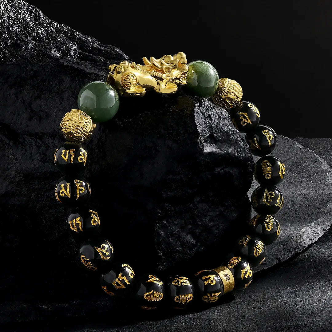 Cleansed Aura Obsidian Wealth Bracelet