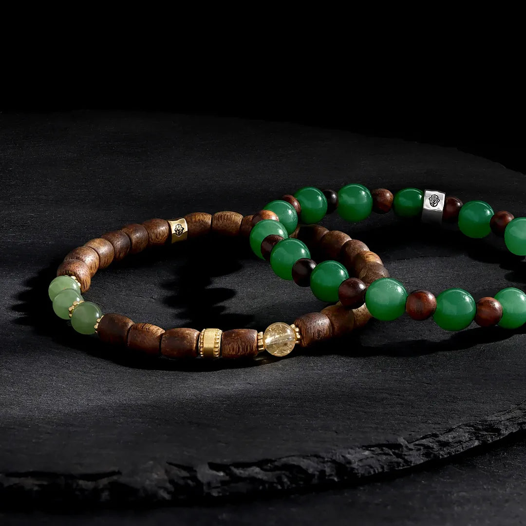 Calm Resolve Agarwood & Jadeite Bracelet