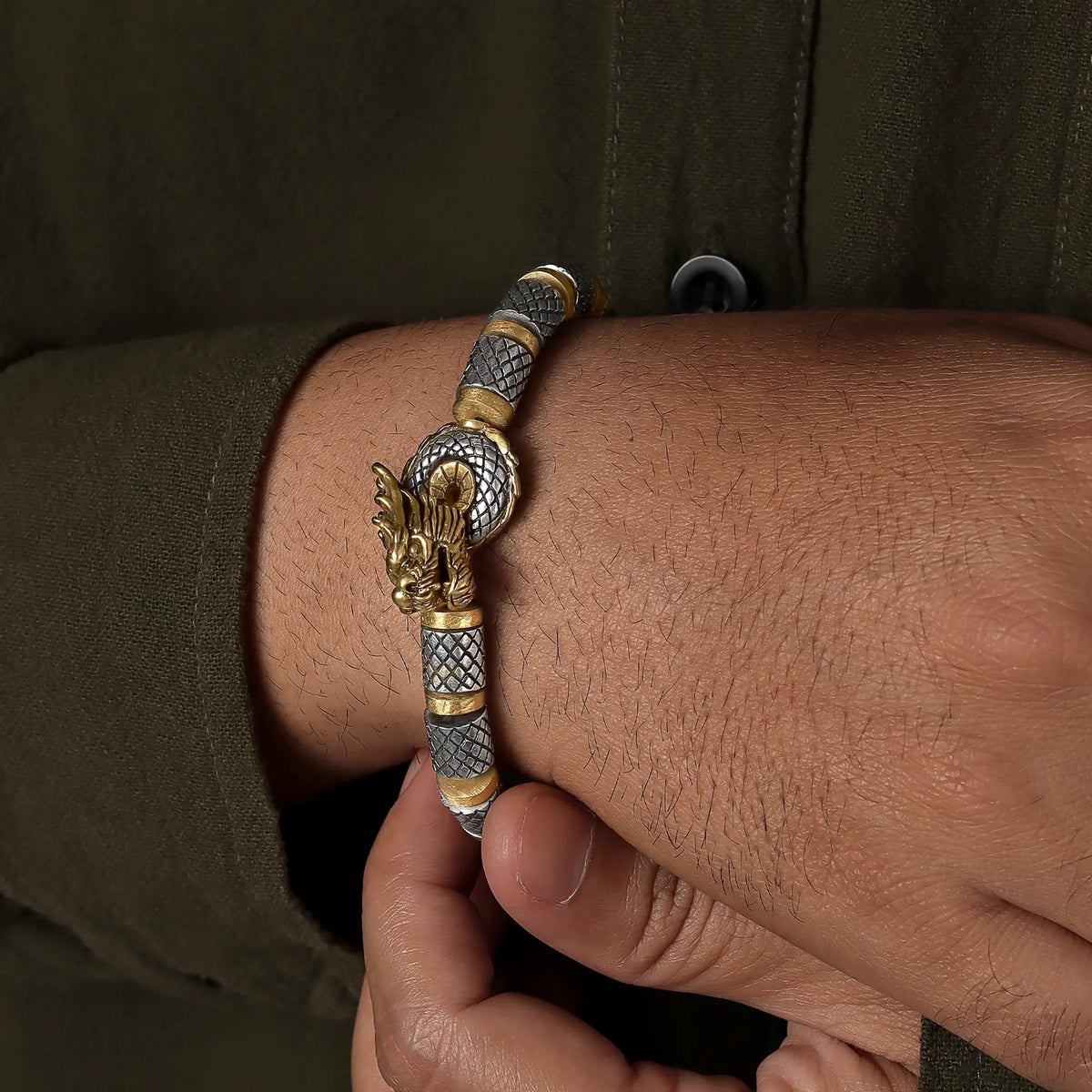 Dragon’s Dominion Macrame Barrel Bracelet
