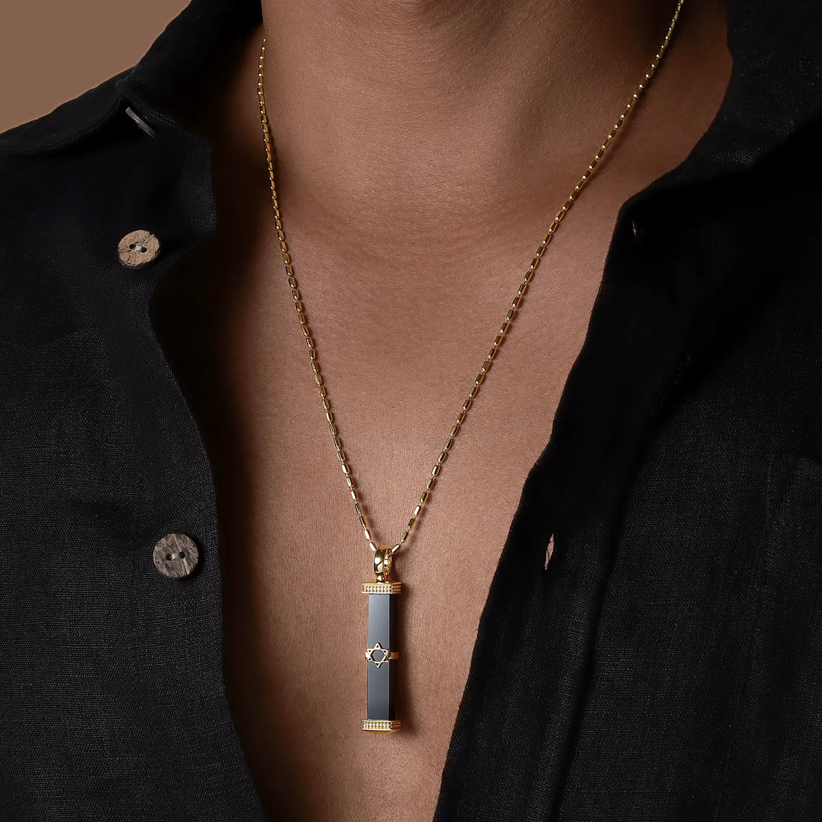Bound in Strength Black Onyx Star of David Necklace