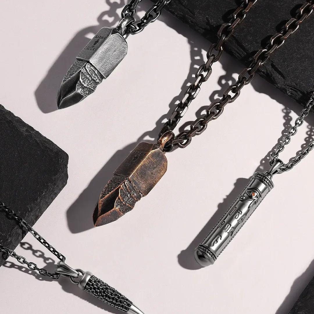 Obsidian Forge Core Balance Pendant Necklace