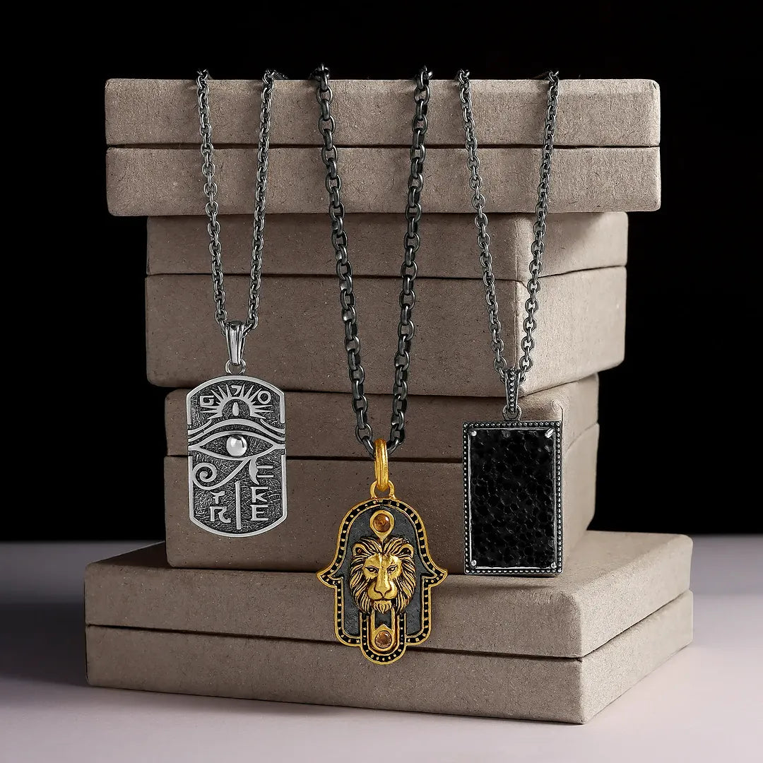 Molten Spirit Rough Lava Pendant Necklace