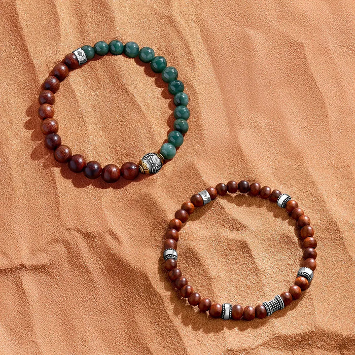 Earthbound Serenity Jade & Wood Bracelet Set