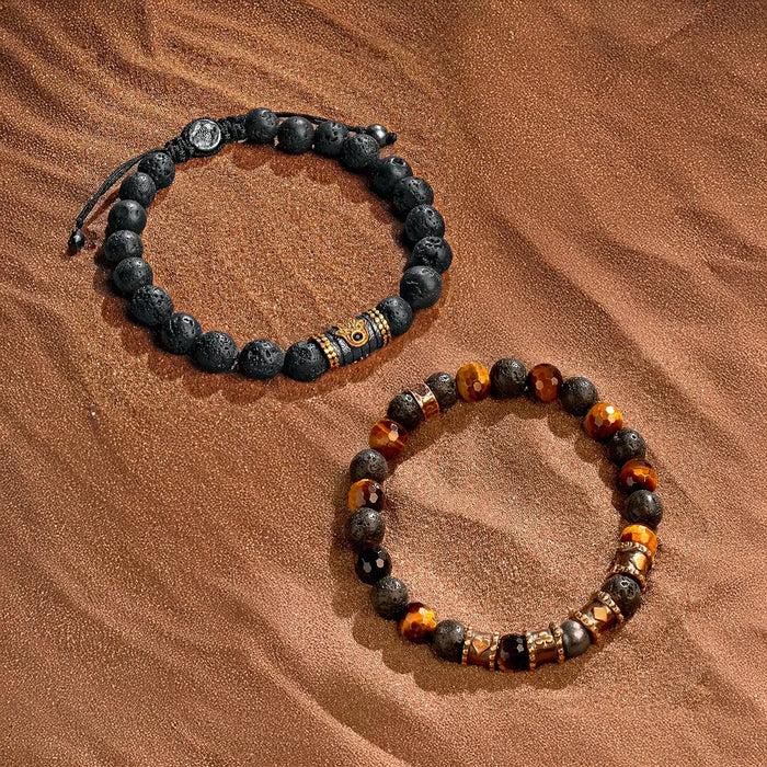 Courage & Clarity Lava Bracelet Set