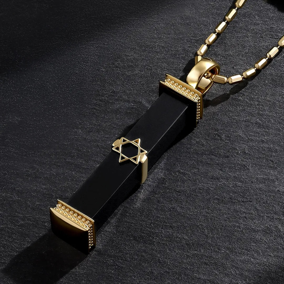 Bound in Strength Black Onyx Star of David Necklace