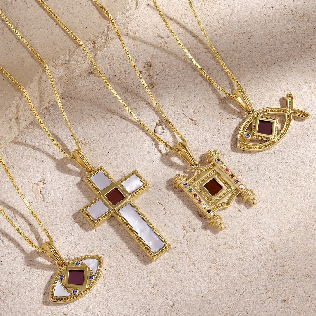 Prism of Faith 12 Tribes Gem Torah Nano Chip Necklace