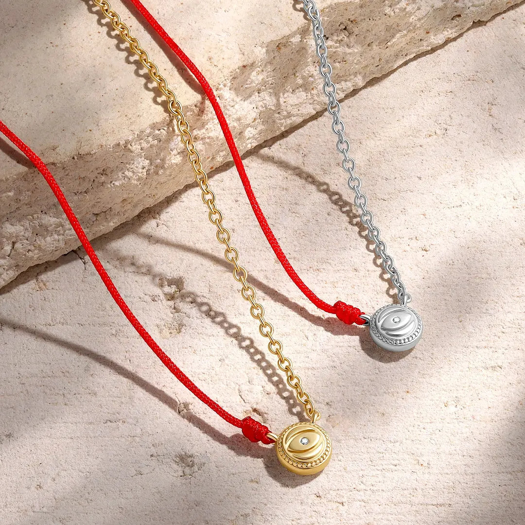 Protective Balance Evil Eye Red String Necklace