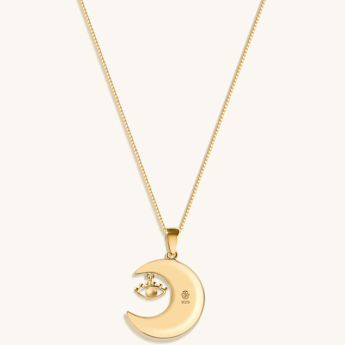Serene Night - Moon Evil Eye Charm Necklace