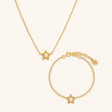 Celestial Harmony Rainbow Moonstone Star Jewelry Set