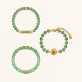 Celestial Grace Jade Radiance Bracelet Set