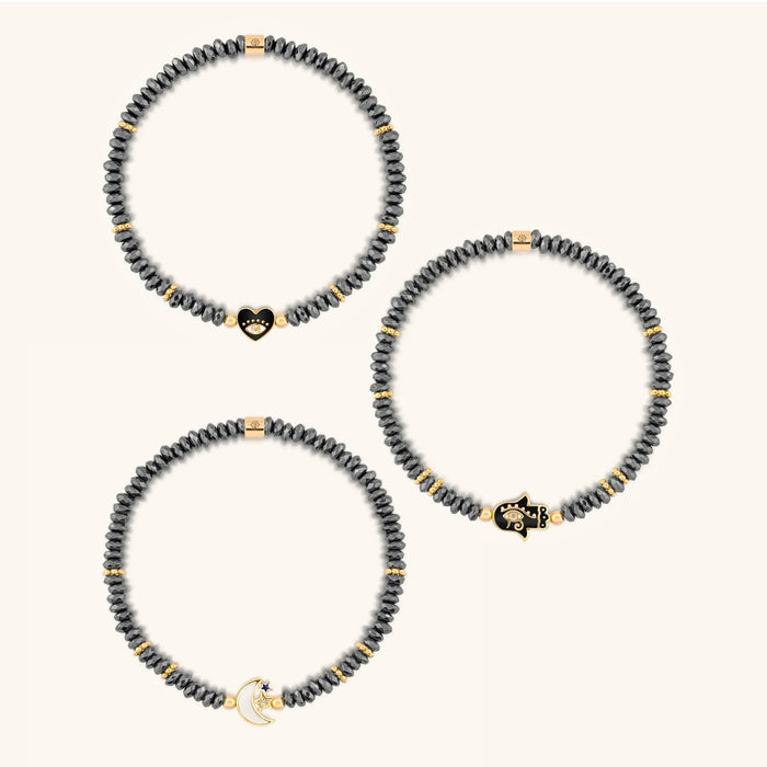 Sacred Ground Hematite Bracelet Set