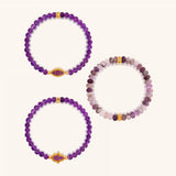Radiant Serenity Amethyst Bracelet Set