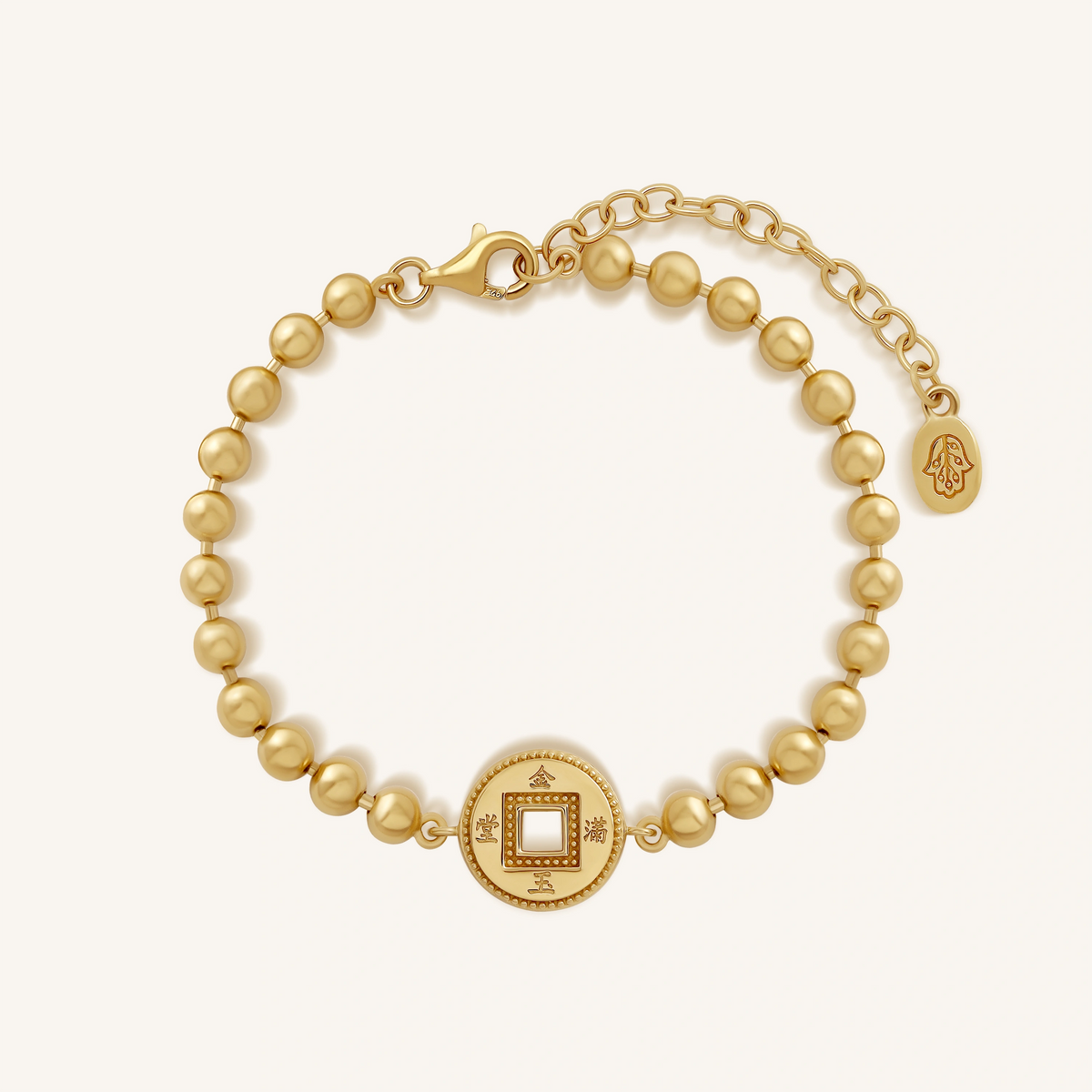 Radiant Fortune Gold Lucky Coin Bracelet
