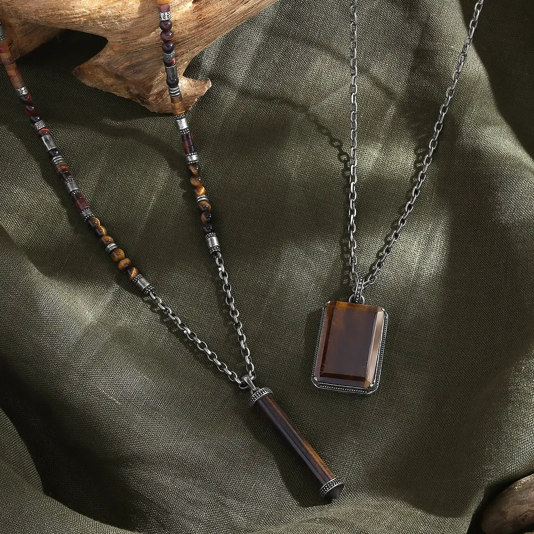 Equinox Tiger’s Eye Tube Necklace