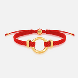 Infinite Wisdom Men's Karma Circle Red String Bracelet