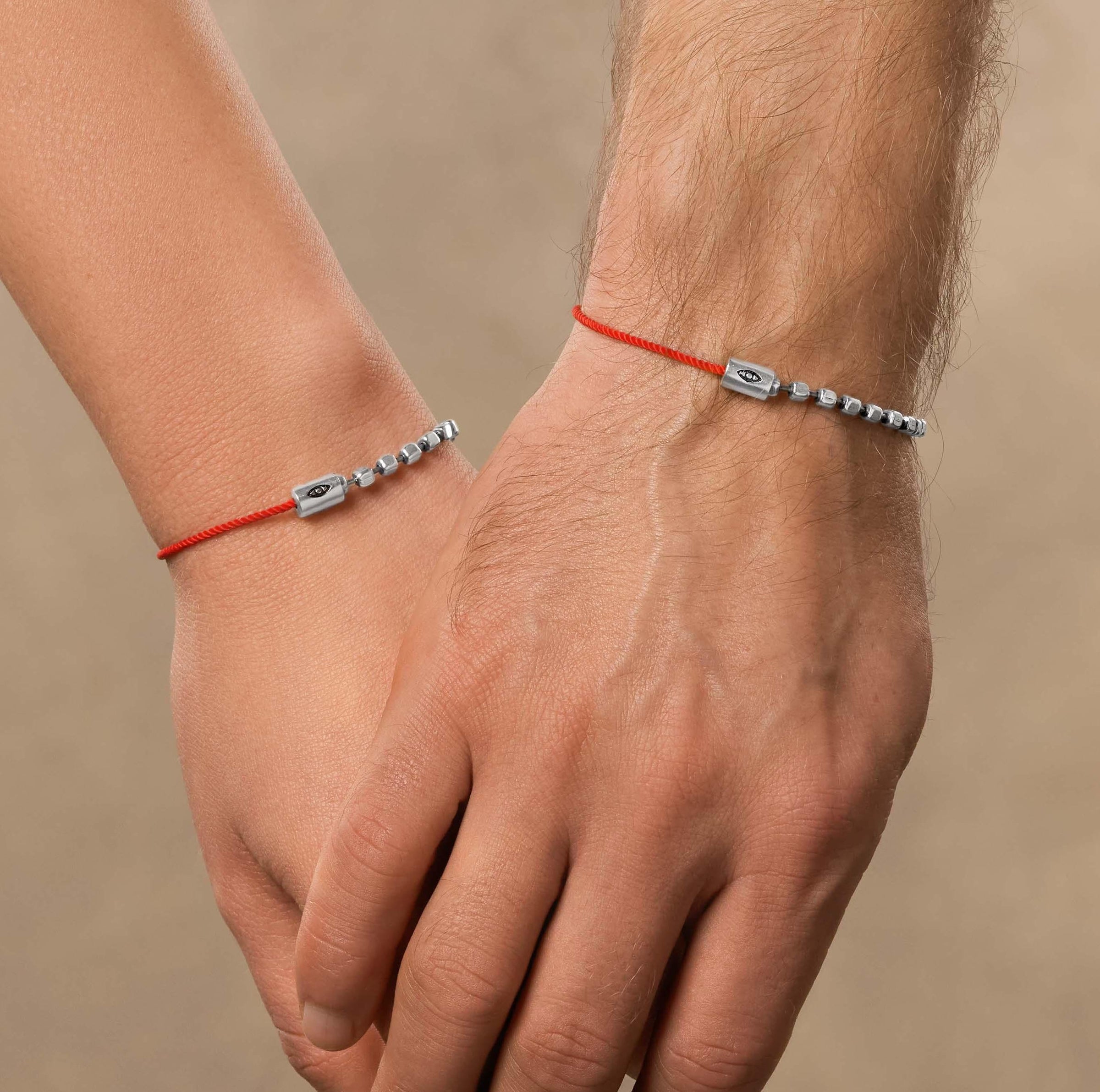 Harmonious Frequency Women's Silver Red String Evil Eye Bracelet