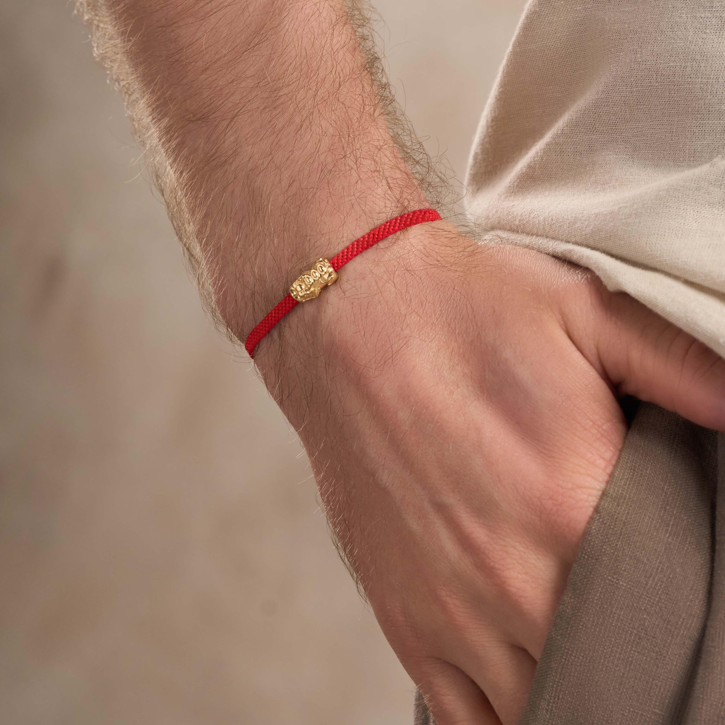 Spirited Wisdom Men's Red String Bracelet