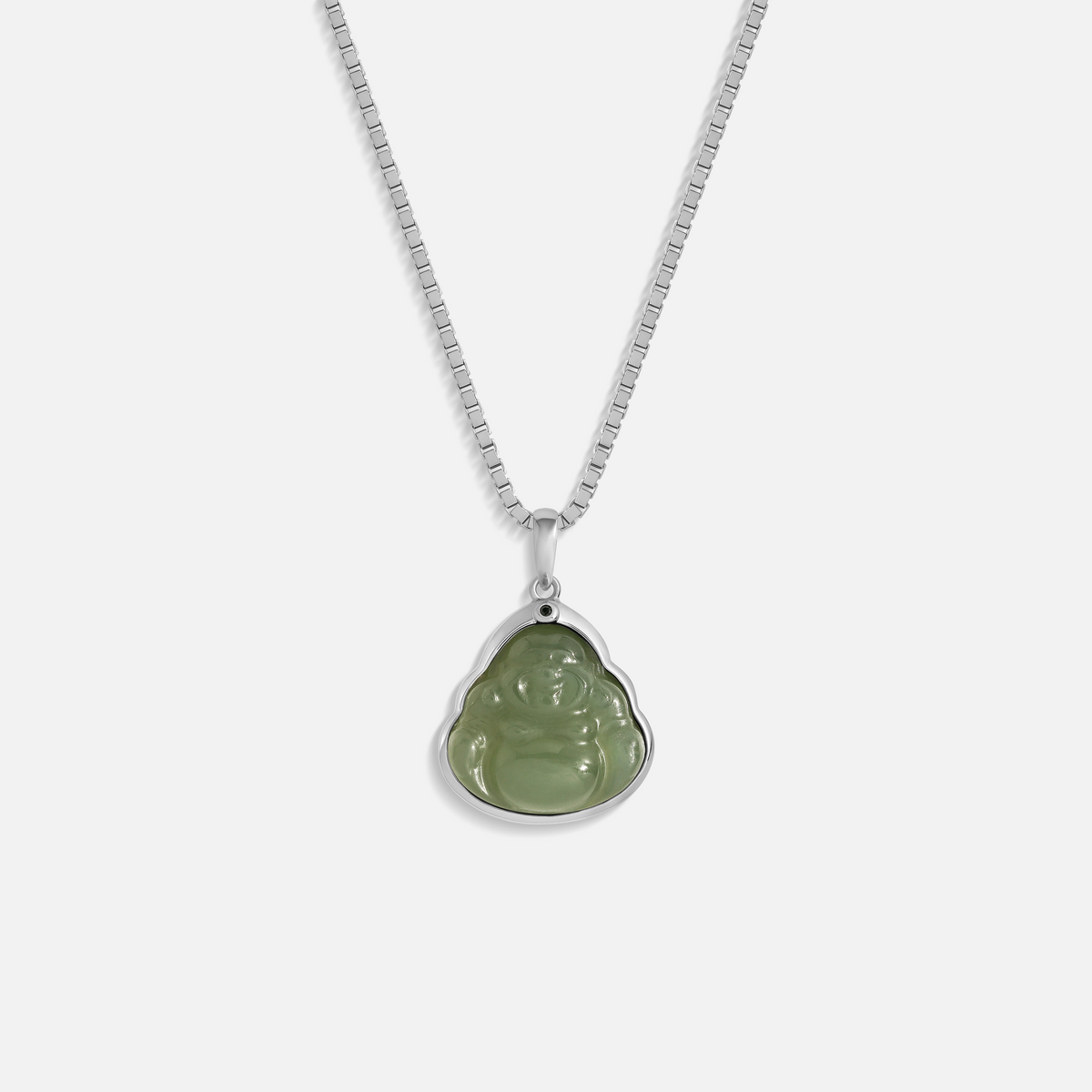 Tranquil Presence Jade Buddha Pendant