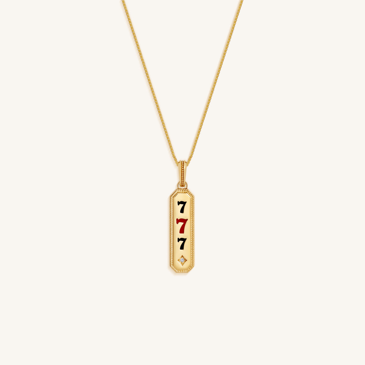 Golden Sequence Triple Seven Vegas Necklace