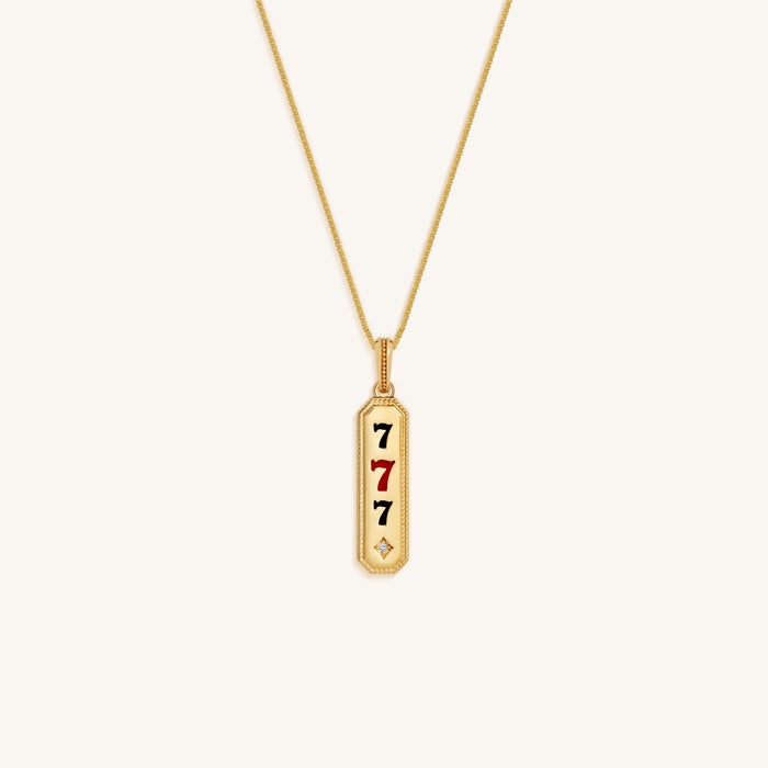Golden Sequence Triple Seven Vegas Necklace