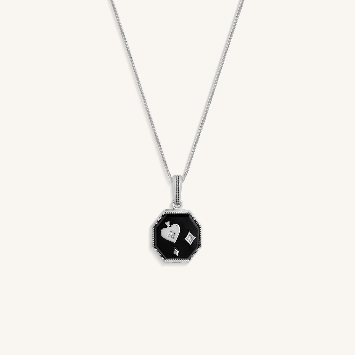 High Stakes Silver Spade Vegas Necklace