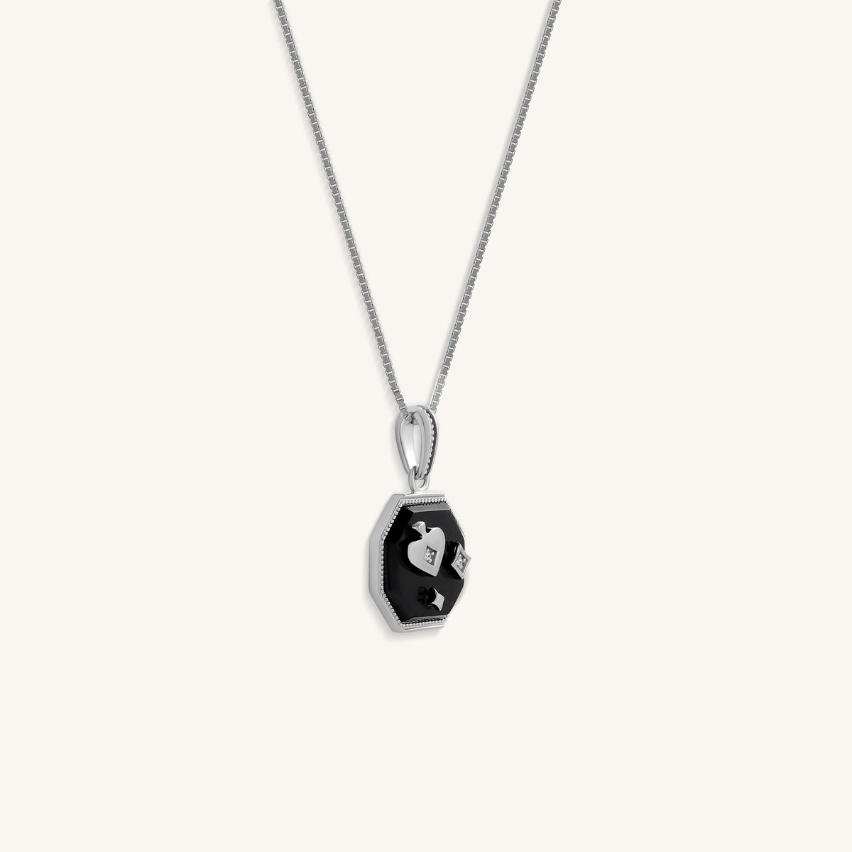 High Stakes Silver Spade Vegas Necklace
