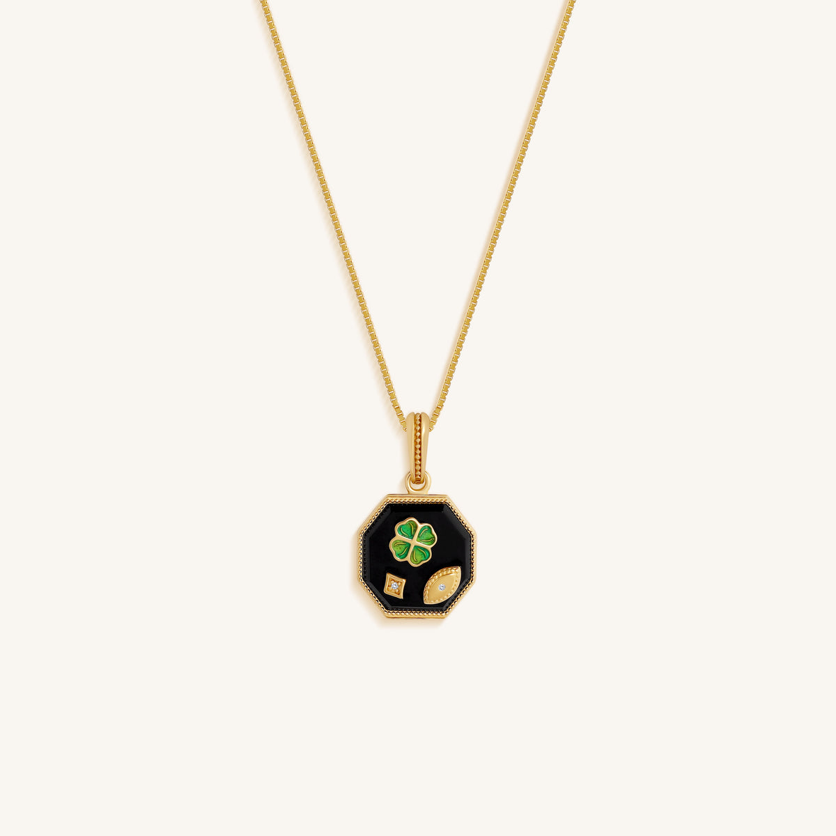 Lucky Break Gold Clover Vegas Necklace