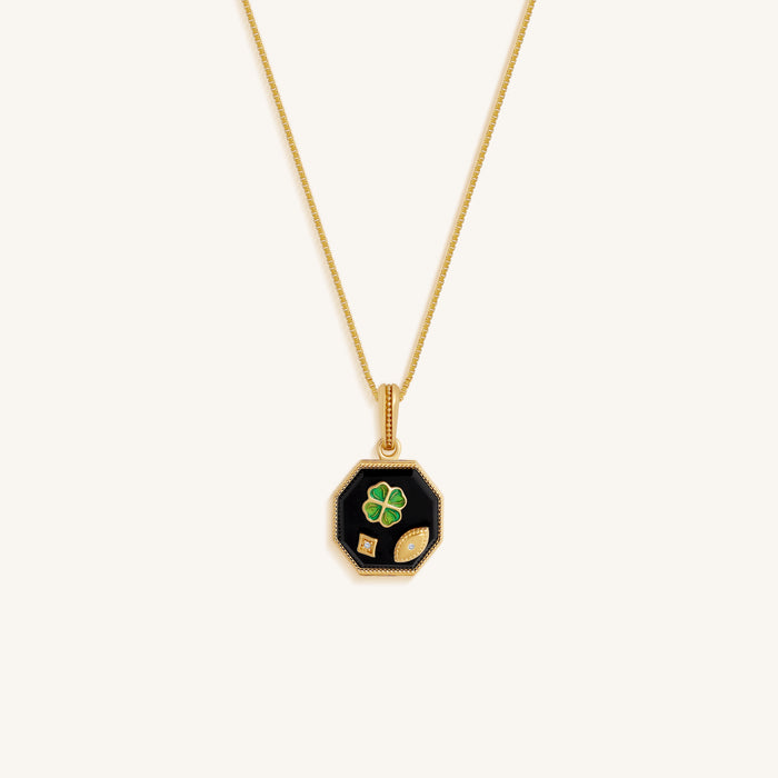 Lucky Break Gold Clover Vegas Necklace
