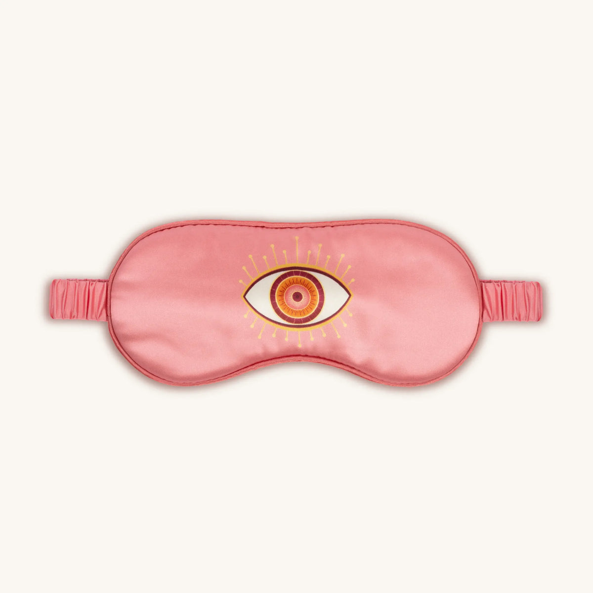 Opulent Rest Evil Eye Pink Silk Eye Mask