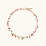 Divine Alignment Red String Enamel Chakra Evil Eye Anklet