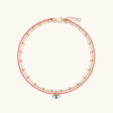Watchful Gaze Evil Eye Red String Anklet