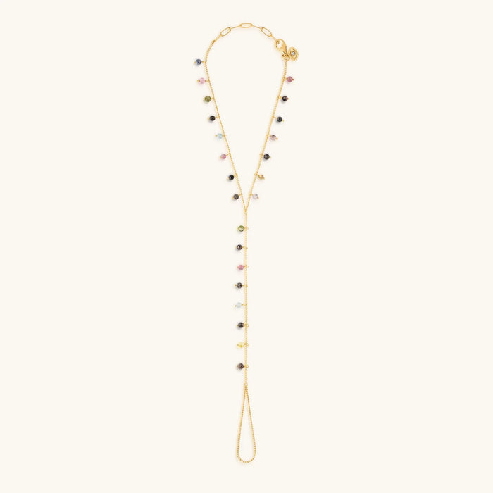 Aura Glow Tourmaline Toe Ring Anklet