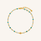 Serene Horizons Amazonite & Turquoise Evil Eye Anklet
