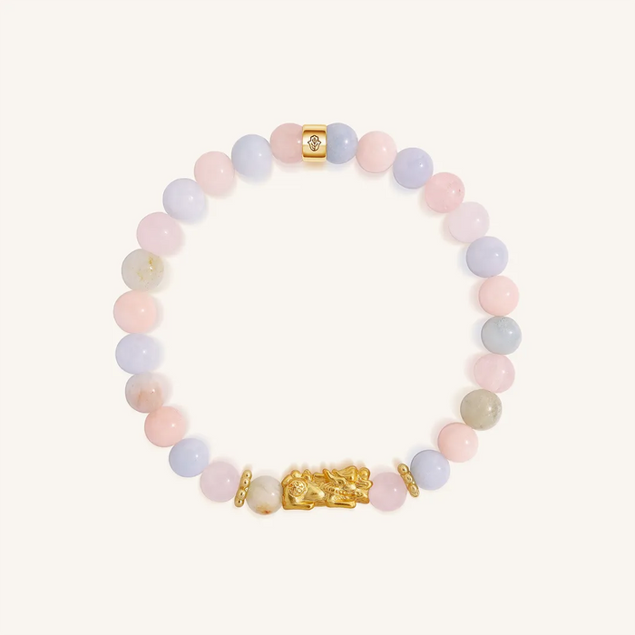 Soft Power Morganite Dragon Gold Bracelet