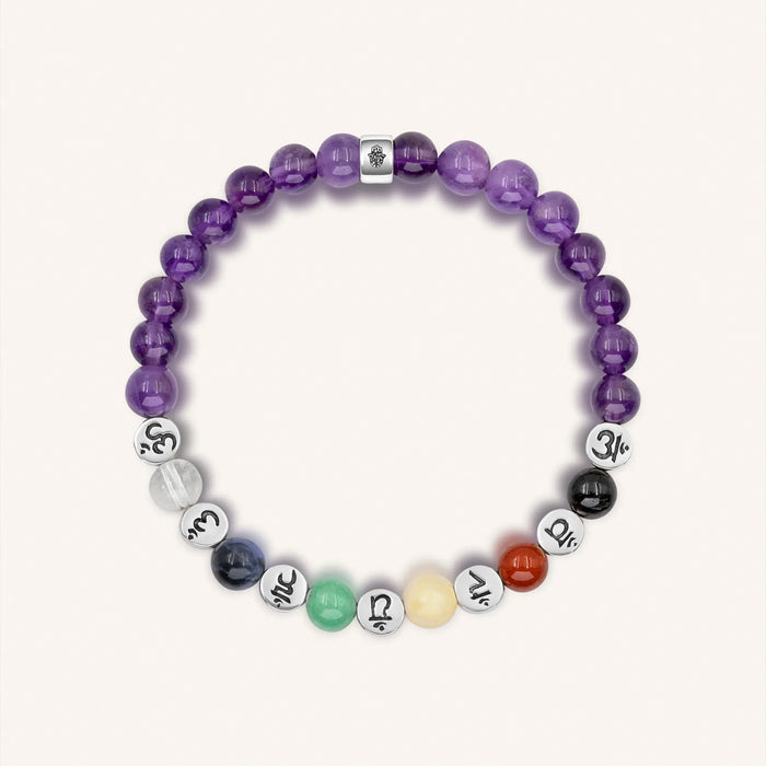 Balanced Spirit Chakra Amethyst Stone Bracelet