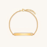 Grateful Spirit Gold Chain Engravable Bracelet