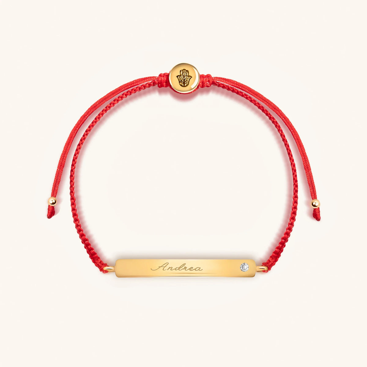Peaceful Soul Red String Engravable Bracelet
