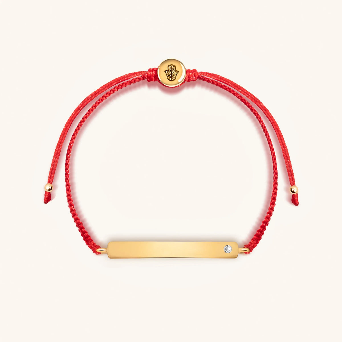 Peaceful Soul Red String Engravable Bracelet
