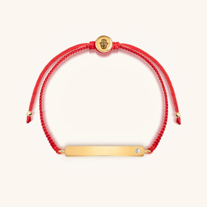 Peaceful Soul Red String Engravable Bracelet