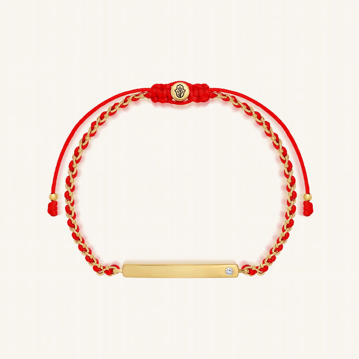 Personalized Intentions Red String Engravable Bracelet