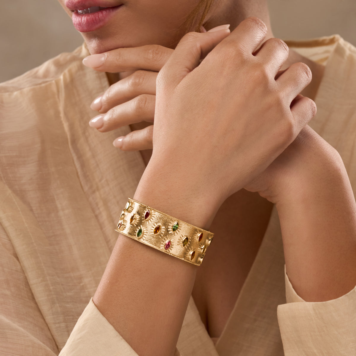 Vibrant Energy Tourmaline Cuff – image 2