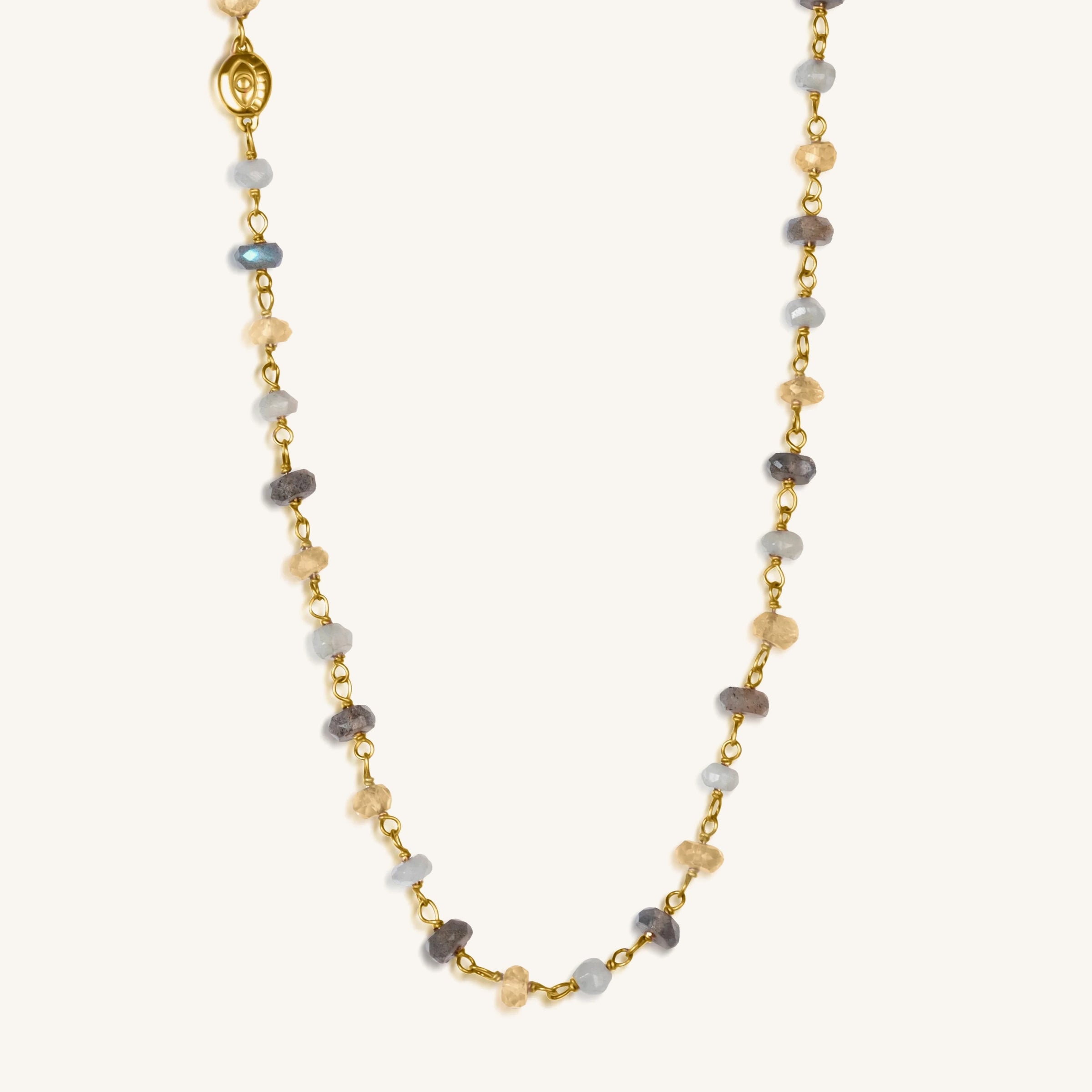 Divine Happiness Citrine Labradorite Moonstone Wrap