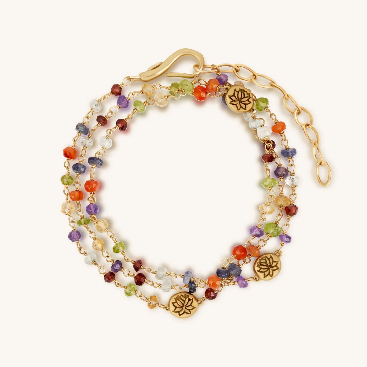 Budding Life Lotus Multi Stone Chakra Wrap