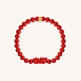 Crimson Fortune Cinnabar Dragon Feng Shui Bracelet