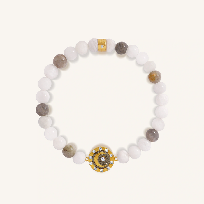 Achieve Alignment Moonstone & Labradorite Moon Bracelet