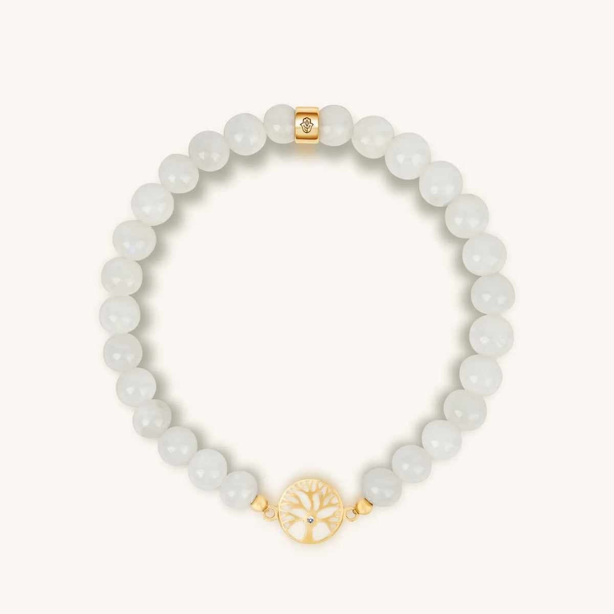 Intrinsic Creativity Moonstone Tree of Life Charm Bracelet